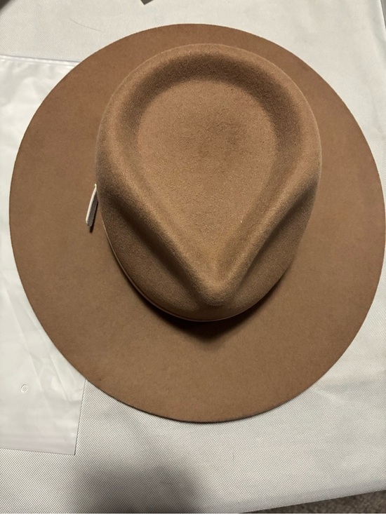 Gigi Pip Womens 55 Brown Wool Felt Wide Brim Rancher Western Hat Leather Band main image 4